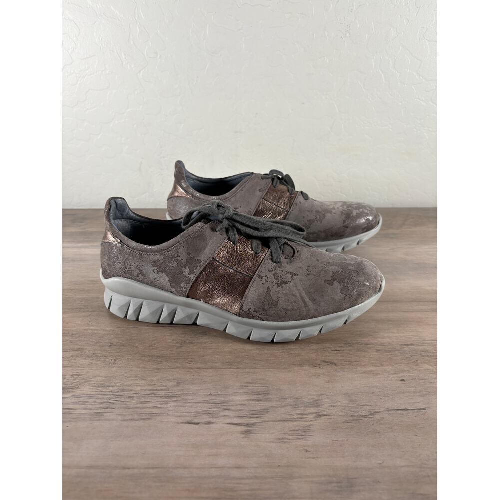NAOT‎ Elios Gray Gold Metal Suede Leather Women's Sneaker Shoe Size 40 US 9 NWOB